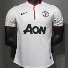 2012/13 M Utd Away White Retro Player Version Soccer Jersey