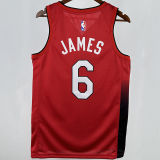 2025 Miami Heat JAMES #6 Red City Edition NBA Jerseys 热压