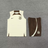 2024/25 Corinthians Off-White Vest Training Jersey(A Set)