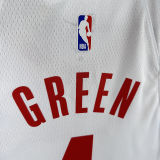 2024/25 Rockets GREEN #4 White NBA Jerseys Hot Pressed