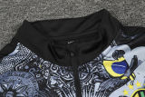 2025 Brazil Black Kids Sweater Tracksuit