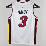 2024/25 Miami Heat WADE #3 White Kids NBA Jersey