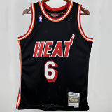 2013/14 Miami Heat JAMES #6 Black Retro NBA Jersey