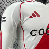 2024/25 River Plate White Player Version Long Sleeve Jersey