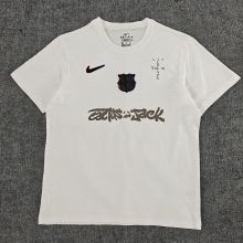 2025/26 BA x Travis Scott White Pure Cotton Jersey 胸前银色字