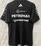 2025 Mercedes AMG Petronas F1 Black Team T-Shirt  圆领