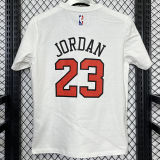 2025 BULLS JORDAN #23 White High Quality Casual T-Shirt  T170
