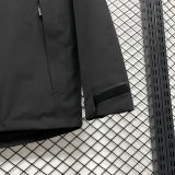 2025 PSG Jordan Cotton Thickened Warm Black Outdoor Jacket #A805加棉冲锋衣