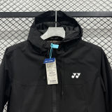 2025 Yonex Cotton Thickened Warm Black Outdoor Jacket #A804加棉冲锋衣