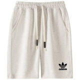 2025 AD Light Gray Pure Cotton Short Pants 花灰