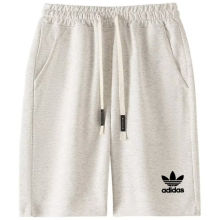 2025 AD Light Gray Pure Cotton Short Pants 花灰