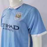 2015/16 Man City Home Blue Retro Soccer Jersey