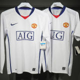 2008/2009 M Utd Away White Retro Player Version Soccer Jersey 球员版