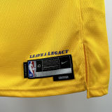 2025 Lakers KNECHT#4 Yellow NBA Jerseys