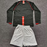 2007/08 M Utd Away Black Retro Kids Long Sleeve Soccer Jersey