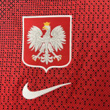 2024/25 Poland Away Red Fans Soccer Jersey