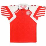 1992 Denmark Home Red Retro Soccer Jersey