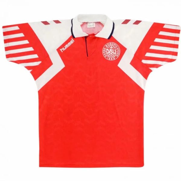 1992 Denmark Home Red Retro Soccer Jersey