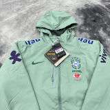 2025 Brazil Velvet Thickened warm Green Outdoor Jacket #103加绒冲锋衣