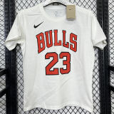 2025 BULLS JORDAN #23 White High Quality Casual T-Shirt  T170