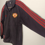 2025 M Utd Black Retro Windbreaker Jacket
