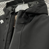 2025 DST Cotton Thickened Warm Black Outdoor Jacket #A802加棉冲锋衣