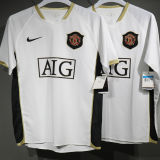 2006/07 M Utd Away White Retro Player Version Soccer Jersey 球员版