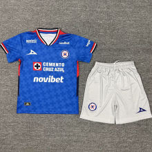 2025/26 Cruz Azul Home Blue Kids Soccer Jersey