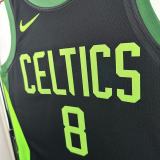 2025 Celtics PORAIGIS #8  Black City Edition NBA Jerseys