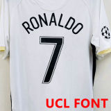 2006/07 M Utd Away White Retro Player Version Soccer Jersey 球员版