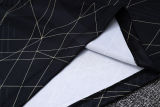 2025 PSG Black Gold Stripe Half Pull Sweater Tracksuit