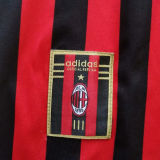 1999/2000 AC Milan Home Long Sleeve Retro Soccer Jersey