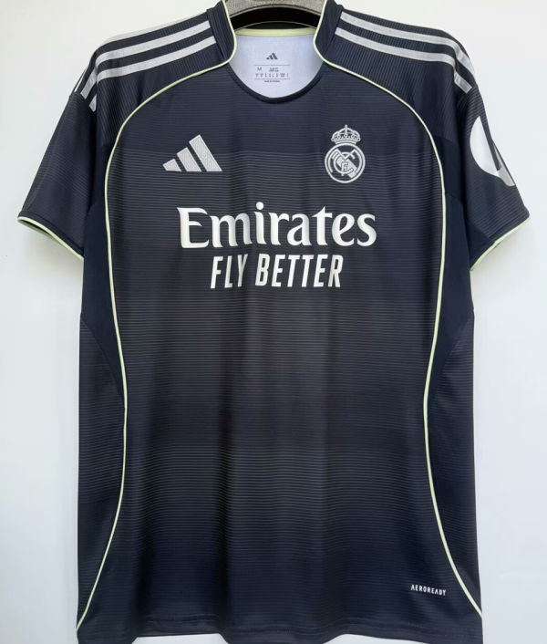 2025/26 RM 1:1 Quality Away Black Fans Soccer Jersey
