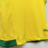 2006 Brazil Home Yellow Retro Long Sleeve Soccer Jersey