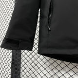 2025 PSG Jordan Cotton Thickened Warm Black Outdoor Jacket #A805加棉冲锋衣