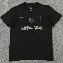 2025/26 BA x Travis Scott Black Pure Cotton Jersey 胸前银色字