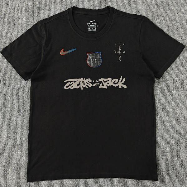 2025/26 BA x Travis Scott Black Pure Cotton Jersey 胸前银色字