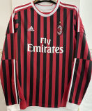 2011/12 AC Milan Home Long Sleeve Retro Jersey