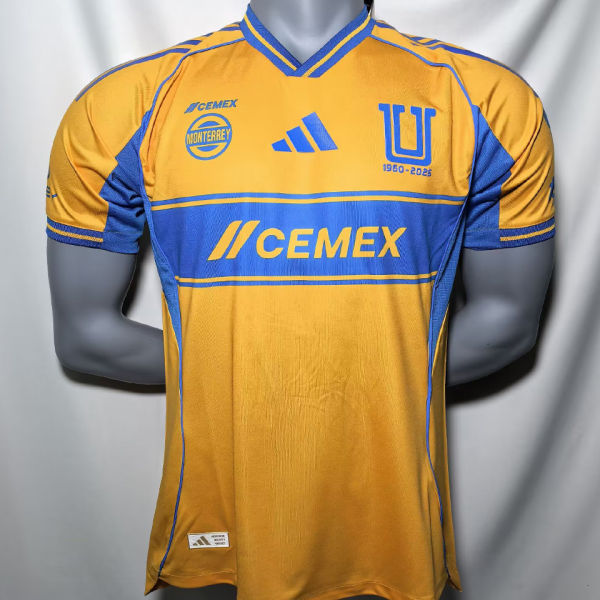 2025/26 U.A.N.L Tiger 65Th Souvenir Yellow Player Version Soccer Jersey