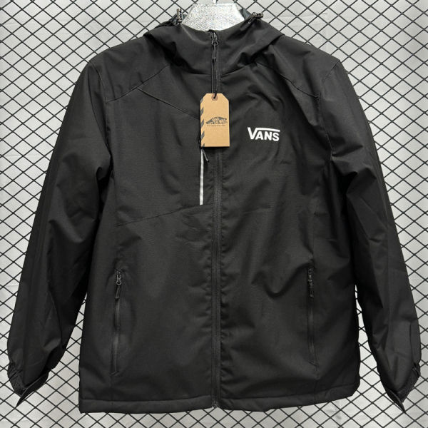 2025 VANS Velvet Thickened warm Black Outdoor Jackets #F7加绒冲锋衣