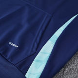 2025 Flamengo Sapphire Blue Hoody Zipper Jacket Tracksuit