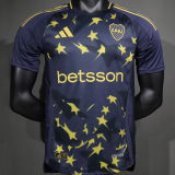 2025 Boca Third Black Player Version Soccer Jersey