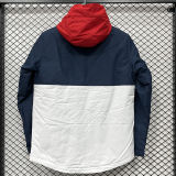 2025 PSG Jordan Cotton Thickened warm Blue White Outdoor Jacket #P7加棉冲锋衣