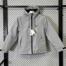 2025 NK Cotton Thickened Warm Grey Outdoor Jacket #A801加棉冲锋衣