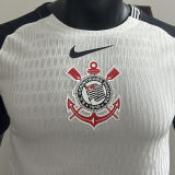 2025/26 Corinthians Home White Player Version Soccer Jersey