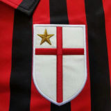 1999/2000 AC Milan Home Long Sleeve Retro Soccer Jersey