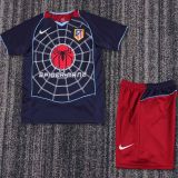 2004/05 ATM SPIDER-MAN2 Away Black Retro Kids Soccer Jersey