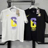 2025 Lakers JAMES #6 Black High Quality Casual T-Shirt  T190
