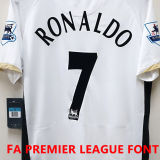 2006/07 M Utd Away White Retro Player Version Soccer Jersey 球员版
