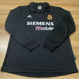 2002/03 RM Away Black Retro Long Sleeve Soccer Jersey